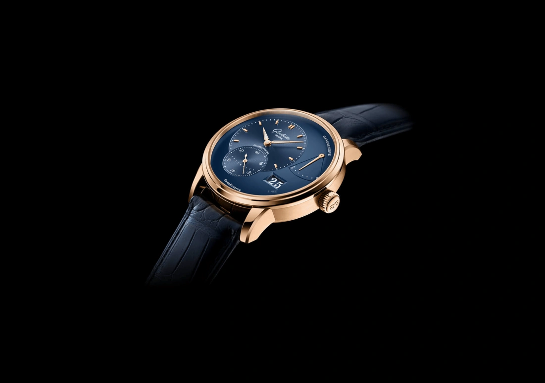 Glashütte Original,PanoMatic 40mm,40mm,Red Gold,Blue,Handwound,42hours,In-house Caliber,1,1-65-01-04-15-61