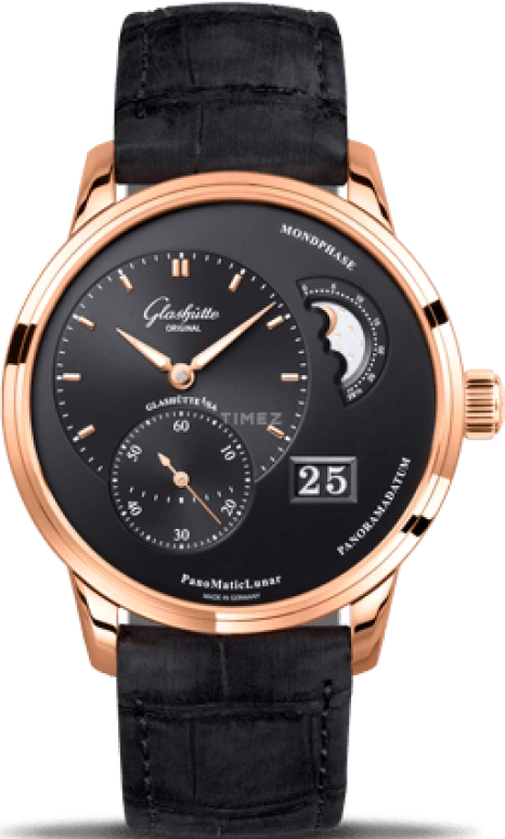 Glashütte Original,Pano 40mm,40mm,Red Gold,Black,Automatic,Moonphase,Big Date,1,1-90-02-49-35-31
