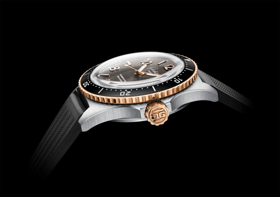 Glashütte Original,SeaQ 43.20mm,43.20mm,Red Gold,Stainless Steel,Grey,Automatic,Big Date,100hours,1,1-36-13-04-91-33