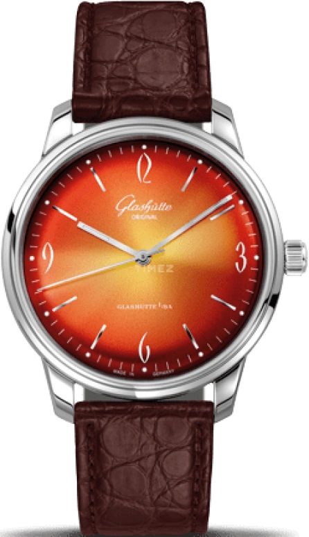 Glashütte Original,Sixties 39mm,39mm,Stainless Steel,Red,Automatic,40hours,In-house Caliber,1,1-39-52-07-02-01