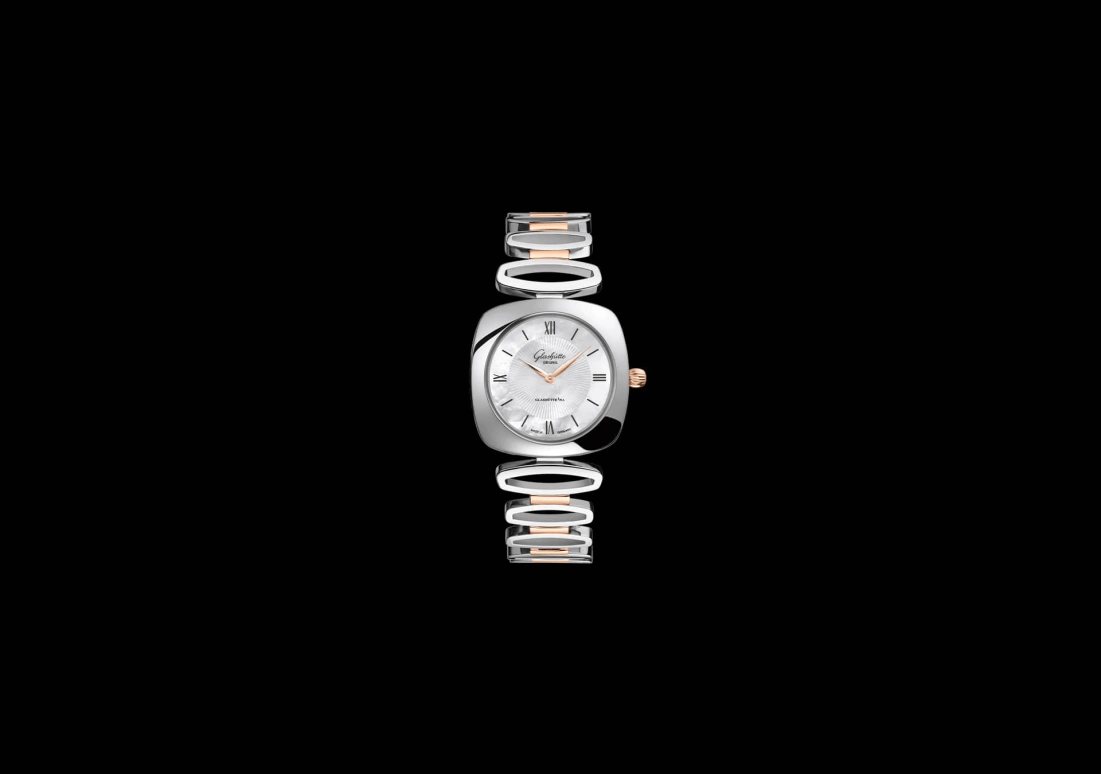 Glashütte Original,Pavonina 31mm,31mm,Red Gold,Stainless Steel,White,Quartz,Day,35712hours,1,1-03-02-05-06-14