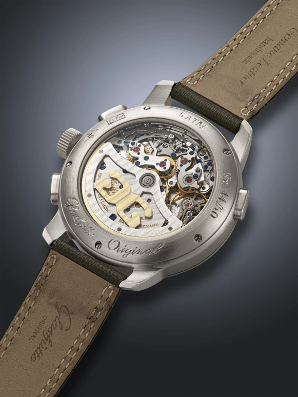 Glashütte Original,Pano 44mm,44mm,Platinum,Green,Automatic,Chronograph,Flyback,Big Date,95,95-01-07-14-04