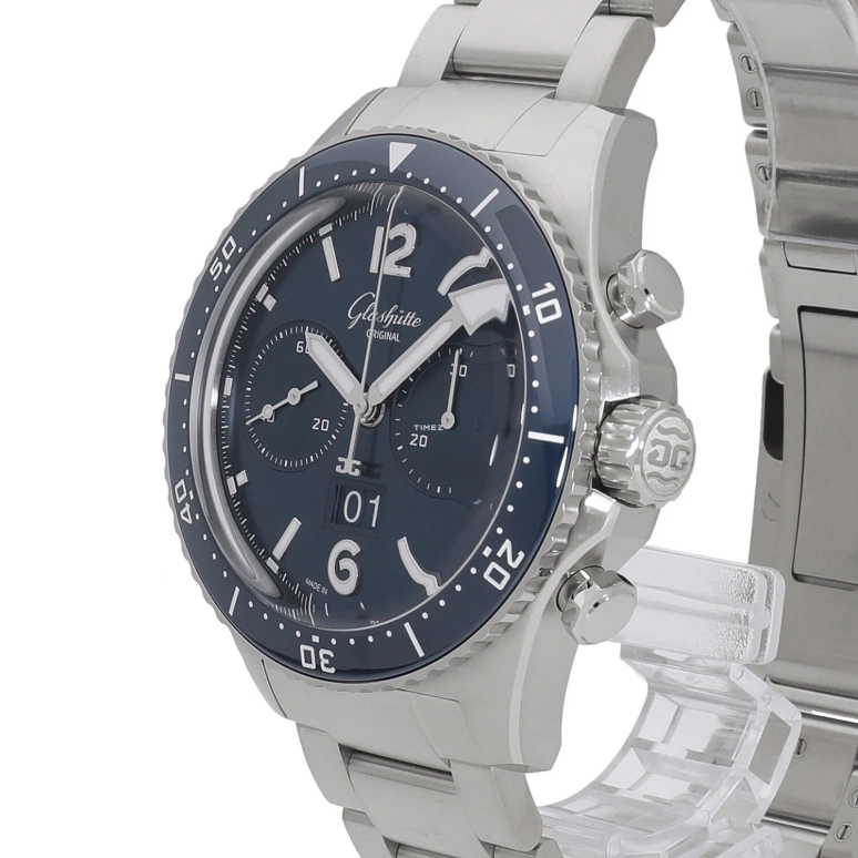 Glashütte Original,SeaQ 43.20mm,43.20mm,Stainless Steel,Blue,Automatic,Chronograph,Flyback,Big Date,1,1-37-23-02-81-70