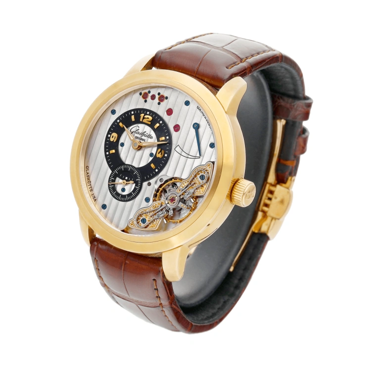 Glashütte Original,Pano 42mm,42mm,Rose Gold,Silver White,In-house Caliber,Sapphire,Crystal Glass,66,66-01-01-01-05
