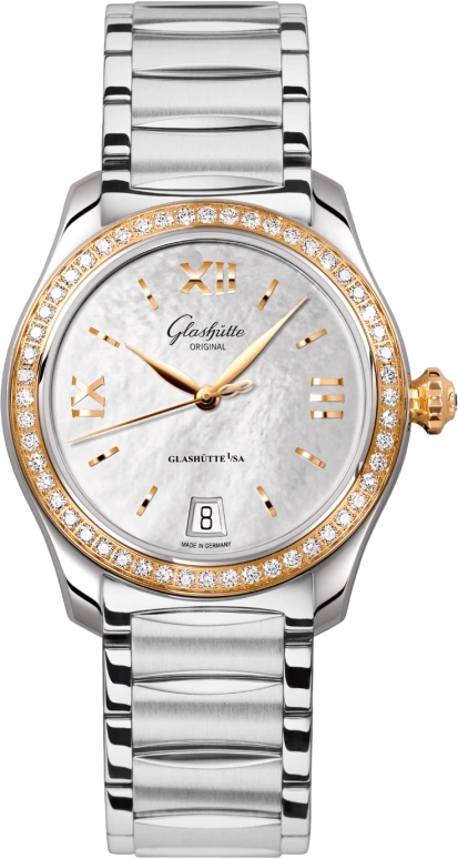 Glashütte Original,Lady Serenade 36mm,36mm,Rose Gold,Stainless Steel,White,Automatic,Date,40hours,1,1-39-22-09-16-34