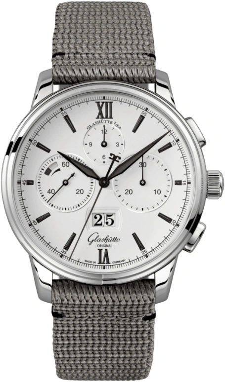 Glashütte Original,Senator 42mm,42mm,Stainless Steel,Silver,Automatic,Chronograph,Power Reserve Indicator,Flyback,Big Date,70hours,In-house Caliber,1,1-37-01-05-02-36