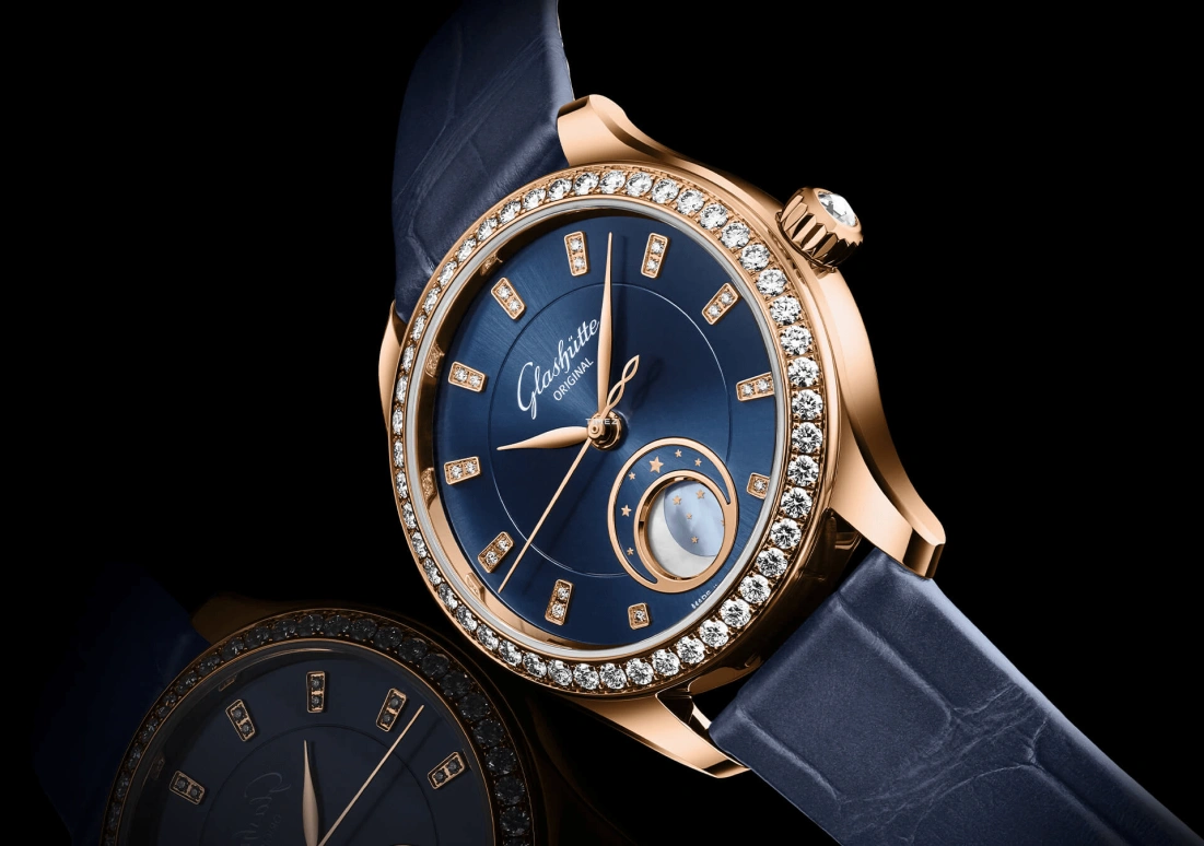 Glashütte Original,Serenade Luna 32.50mm,32.50mm,Red Gold,Blue,Automatic,Moonphase,60hours,1,1-35-14-06-15-04