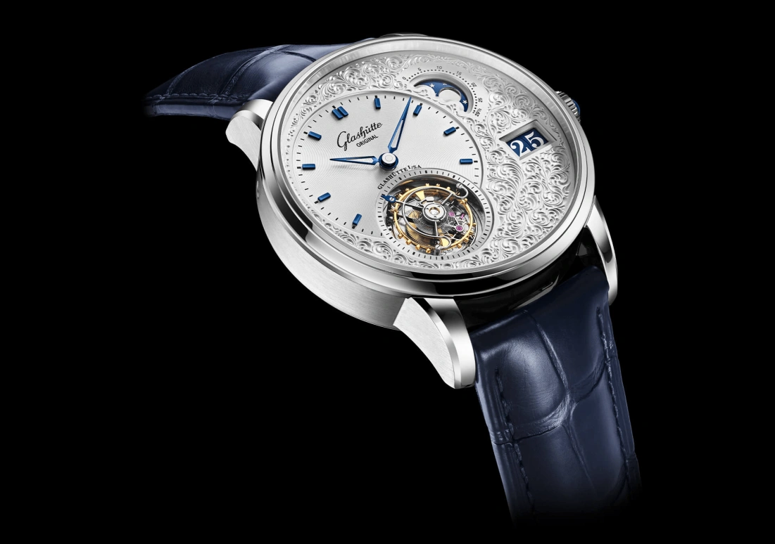 Glashütte Original,Pano 40mm,40mm,Red Gold,Silver,Automatic,Moonphase,Tourbillon Escapement,Big Date,1,1-93-12-01-03-30