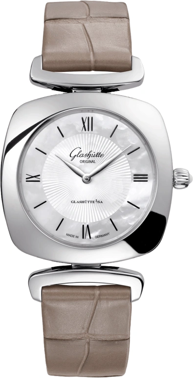 Glashütte Original,Pavonina 31mm,31mm,Red Gold,Stainless Steel,White,Quartz,Day,35712hours,1,1-03-02-05-02-30