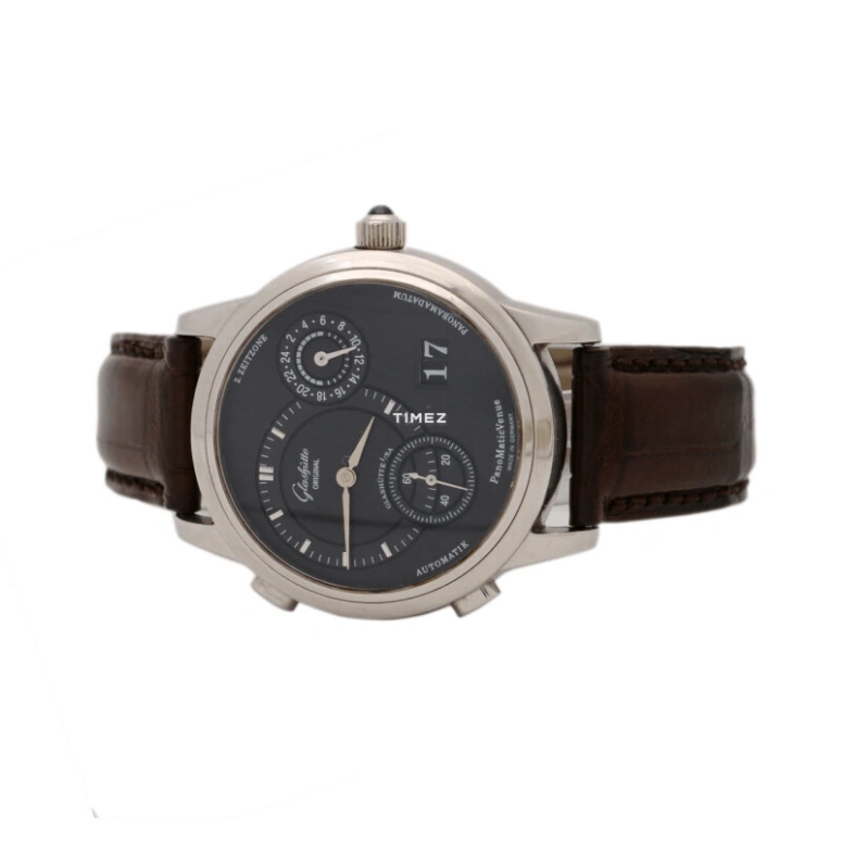 Glashütte Original,Pano 39mm,39mm,Platinum,Black,Automatic,Day,Dule Time,90,90-04-05-13-04