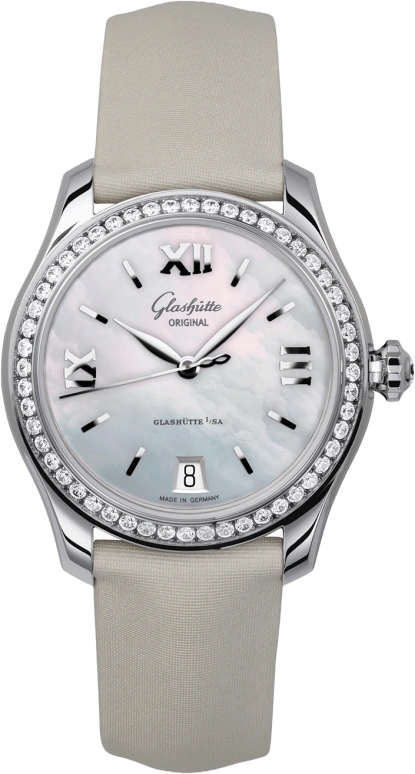 Glashütte Original,Lady Serenade 36mm,36mm,Stainless Steel,White,Automatic,Date,40hours,1,1-39-22-08-22-04