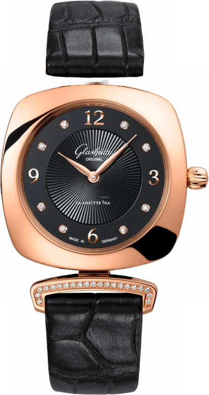 Glashütte Original,Pavonina 31mm,31mm,Red Gold,Black,Quartz,Day,35712hours,1,1-03-02-09-05-30