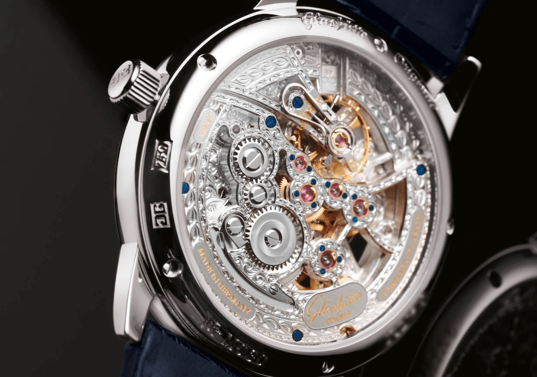 Glashütte Original,Senator 42mm,42mm,White Gold,Skeleton,Handwound,Moonphase,Power Reserve Indicator,1,1-49-13-15-04-30