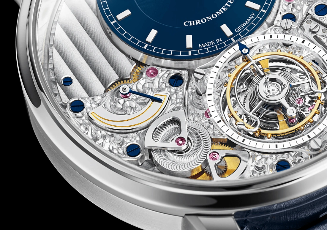 Glashütte Original,Senator 42mm,42mm,Platinum,Blue,Automatic,Tourbillon Escapement,Big Date,1,1-58-05-01-03-30