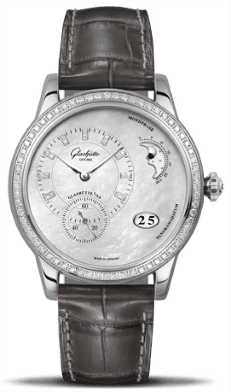 Glashütte Original,Pano 39.40mm,39.40mm,Stainless Steel,White,Automatic,Moonphase,Big Date,1,1-90-12-01-12-02