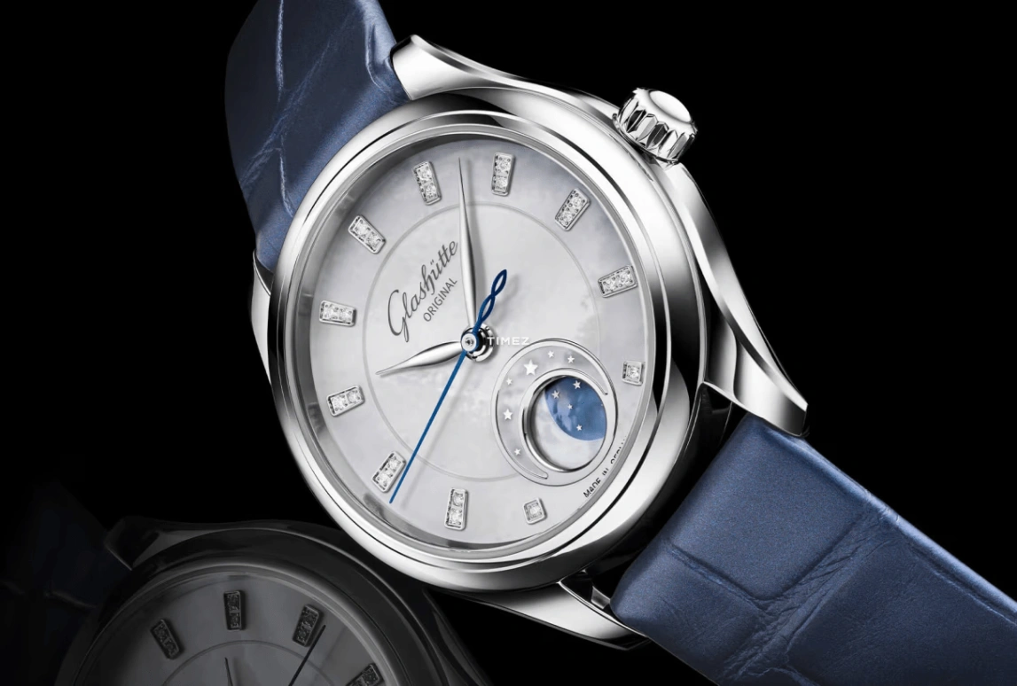 Glashütte Original,Serenade Luna 32.50mm,32.50mm,Stainless Steel,Silver,Automatic,Moonphase,Sapphire,Crystal Glass,1,1-35-14-02-02-04