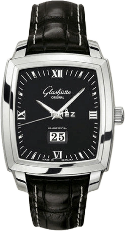 Glashütte Original,Senator 36.30x40mm,36.30x40mm,Stainless Steel,Black,Sapphire,Crystal Glass,Open,22,22-02-54-52-04