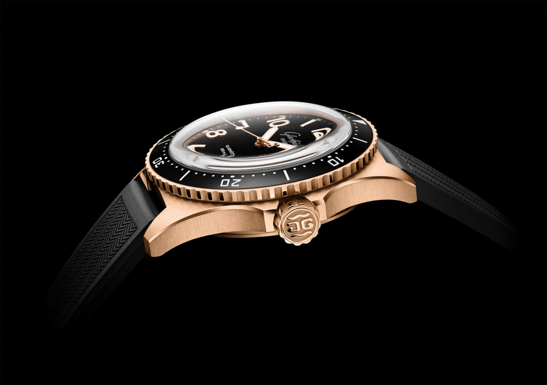Glashütte Original,SeaQ 43.20mm,43.20mm,Red Gold,Stainless Steel,Black,Automatic,Big Date,100hours,1,1-36-13-03-90-34