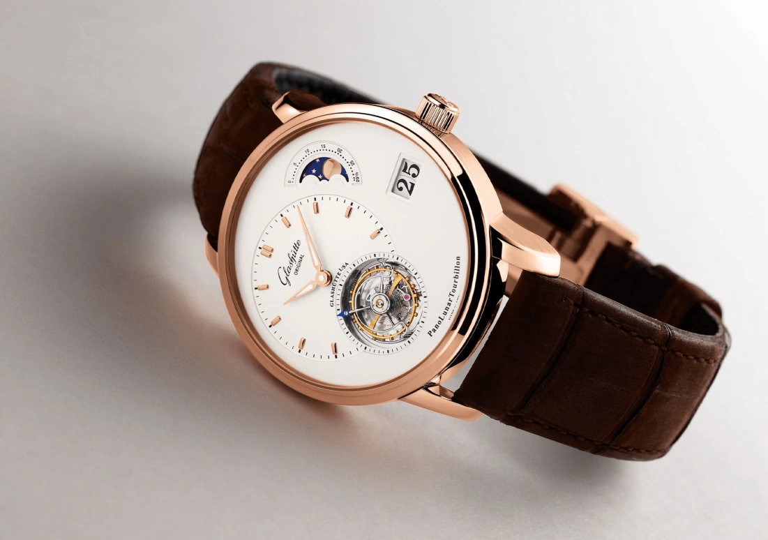 Glashütte Original,Pano 40mm,40mm,Red Gold,Silver,Automatic,Moonphase,Tourbillon Escapement,Big Date,1,1-93-02-05-05-04