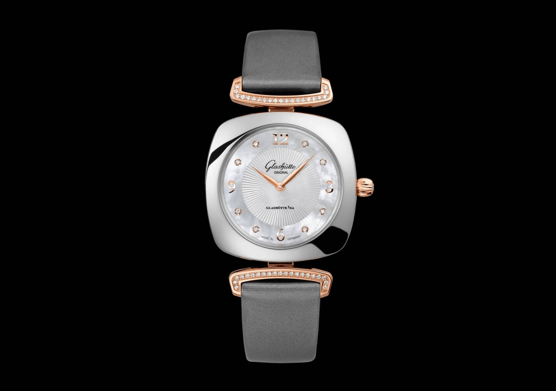 Glashütte Original,Pavonina 31mm,31mm,Red Gold,Stainless Steel,White,Quartz,Day,35712hours,1,1-03-02-04-16-34