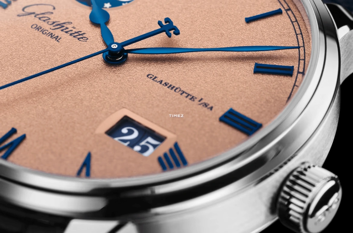 Glashütte Original,Senator 40mm,40mm,Stainless Steel,Salmon,Automatic,Moonphase,Big Date,1,1-36-24-04-02-71