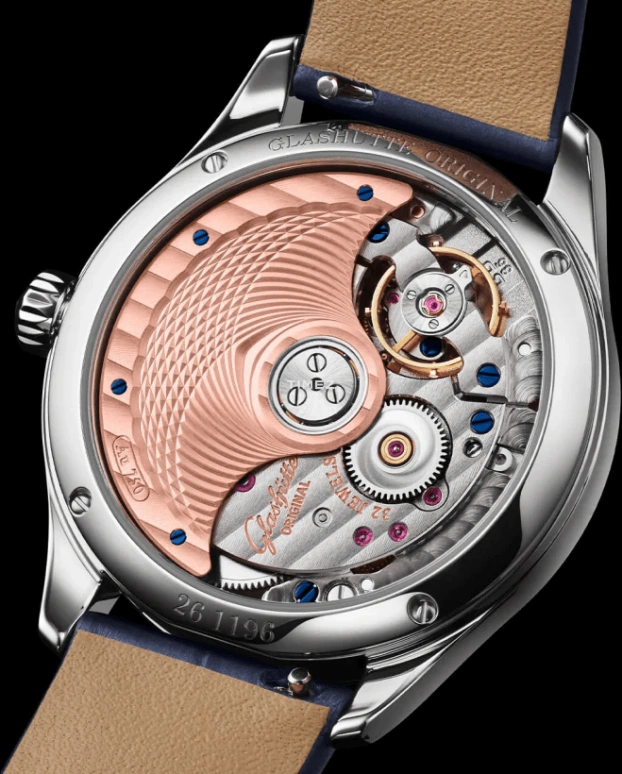 Glashütte Original,Serenade Luna 32.50mm,32.50mm,Stainless Steel,Blue,Automatic,Moonphase,Sapphire,Crystal Glass,1,1-35-14-03-02-04