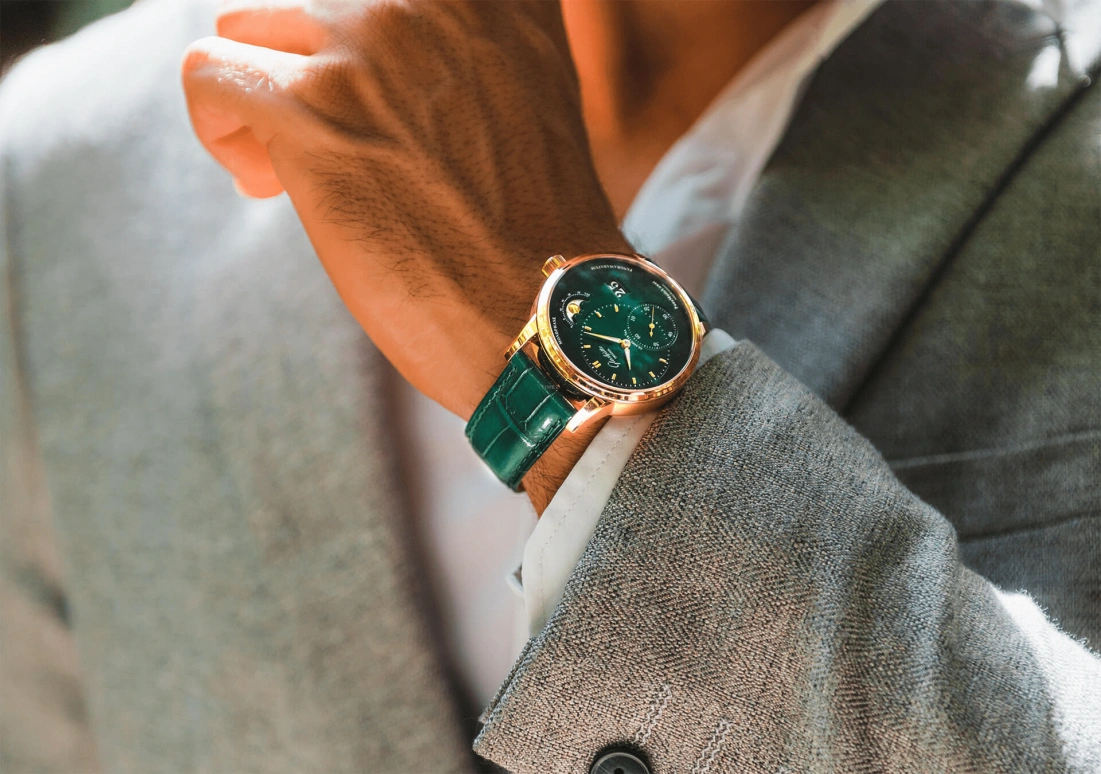 Glashütte Original,PanoMatic 40mm,40mm,Red Gold,Green,Automatic,42hours,In-house Caliber,1,1-90-02-23-35-61