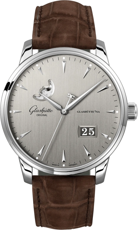 Glashütte Original,Senator 40mm,40mm,Stainless Steel,Grey,Automatic,Moonphase,Big Date,1,1-36-04-03-02-31