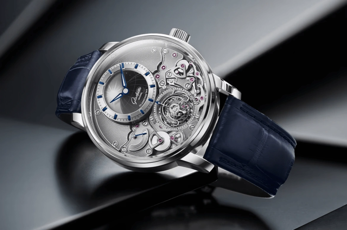 Glashütte Original,Senator 42mm,42mm,Platinum,Grey,Handwound,Power Reserve Indicator,Tourbillon,Day / Night Indication,1,1-58-06-01-03-61
