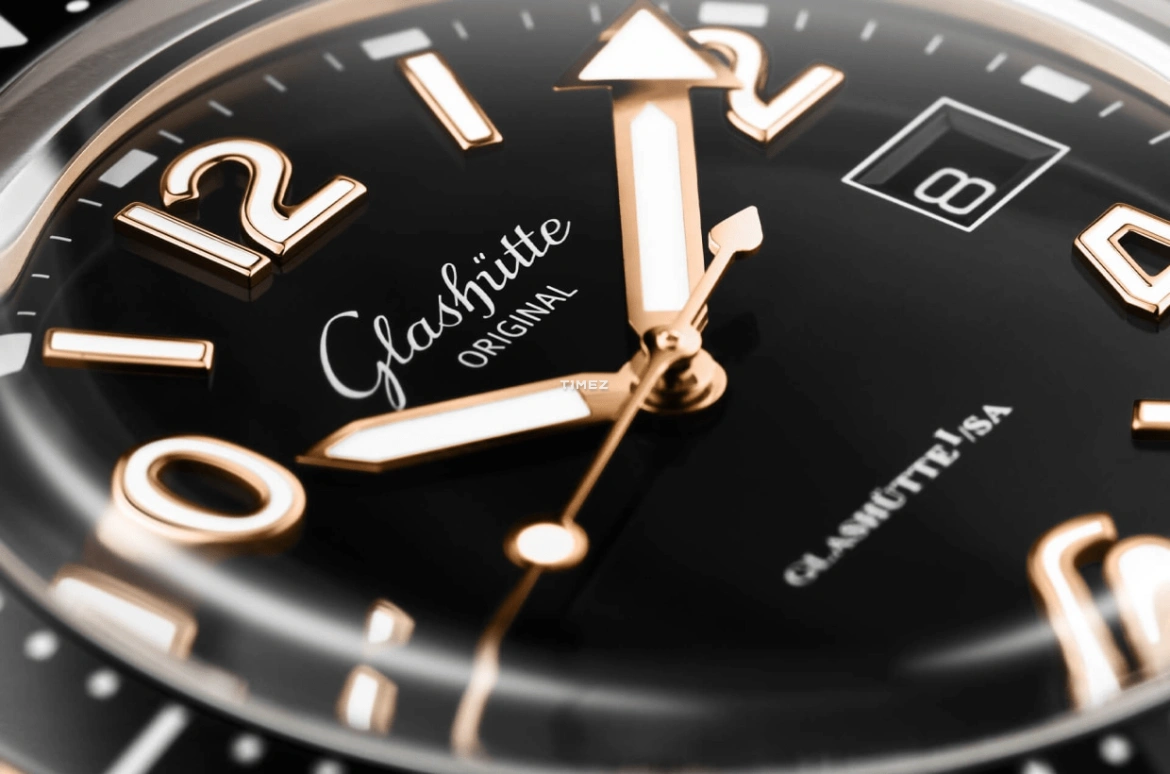 Glashütte Original,SeaQ 39.50mm,39.50mm,Rose Gold,Black,Automatic,Day,Sapphire,Crystal Glass,1,1-39-11-17-91-35