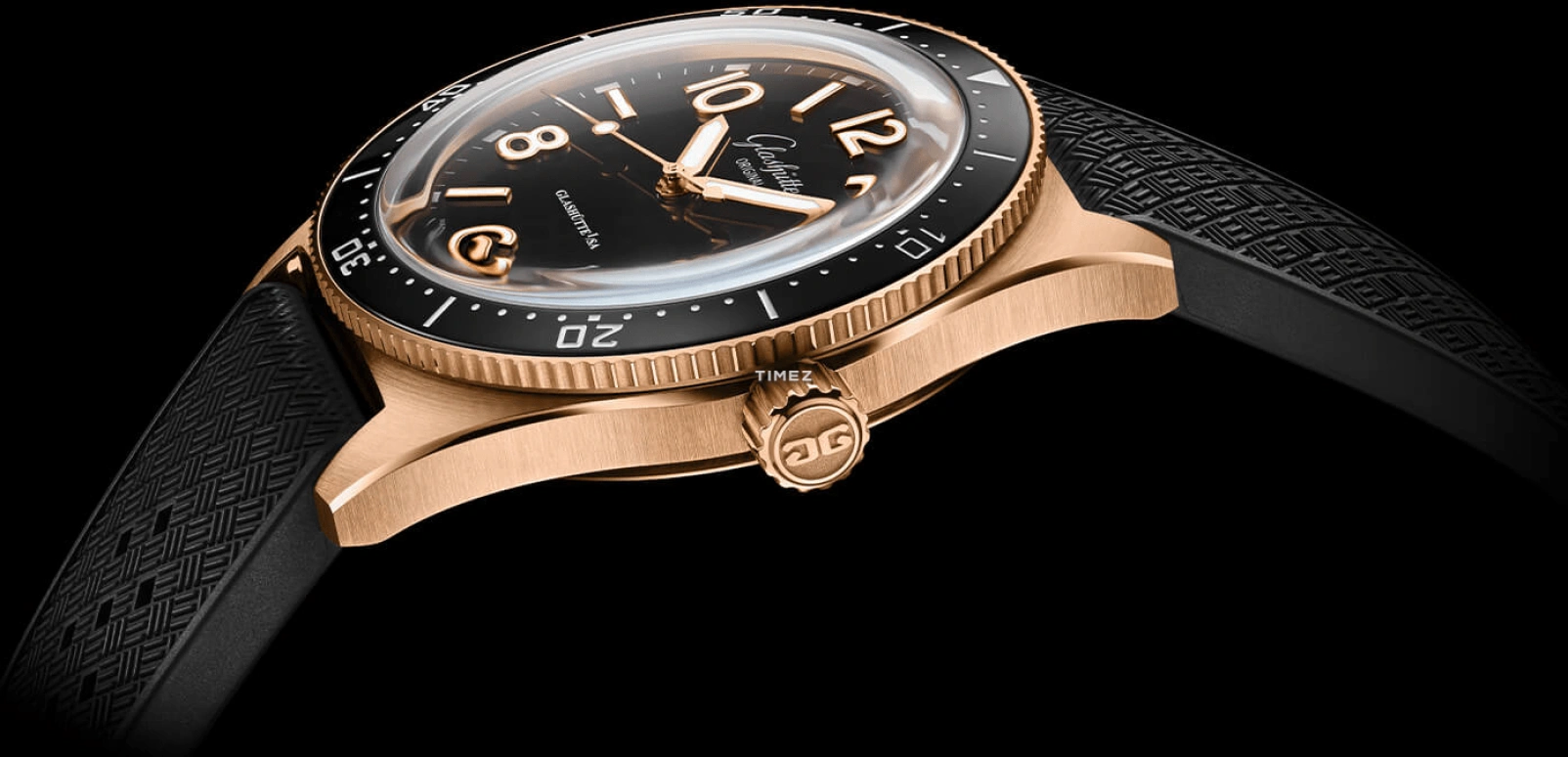 Glashütte Original,SeaQ 39.50mm,39.50mm,Rose Gold,Black,Automatic,Day,Sapphire,Crystal Glass,1,1-39-11-17-91-35