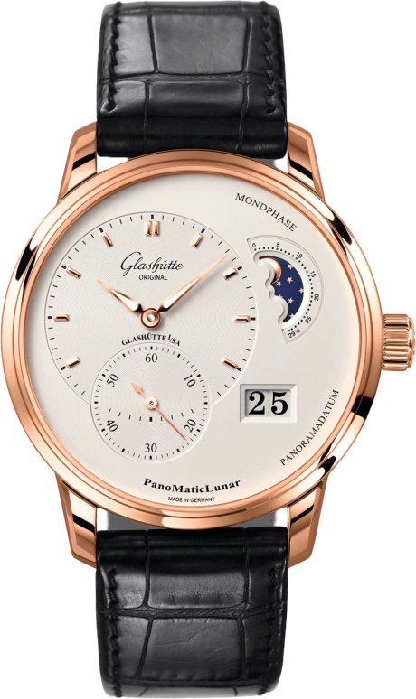 Glashütte Original,Pano 40mm,40mm,Red Gold,Silver,Automatic,Moonphase,Big Date,1,1-90-02-45-35-05