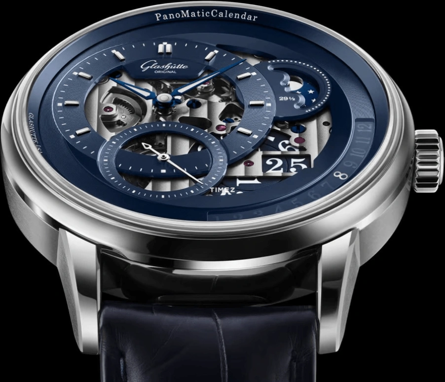 Glashütte Original,PanoMatic 42mm,42mm,Platinum,Blue,Automatic,Moonphase,Month,Big Date,1,1-92-11-01-03-61