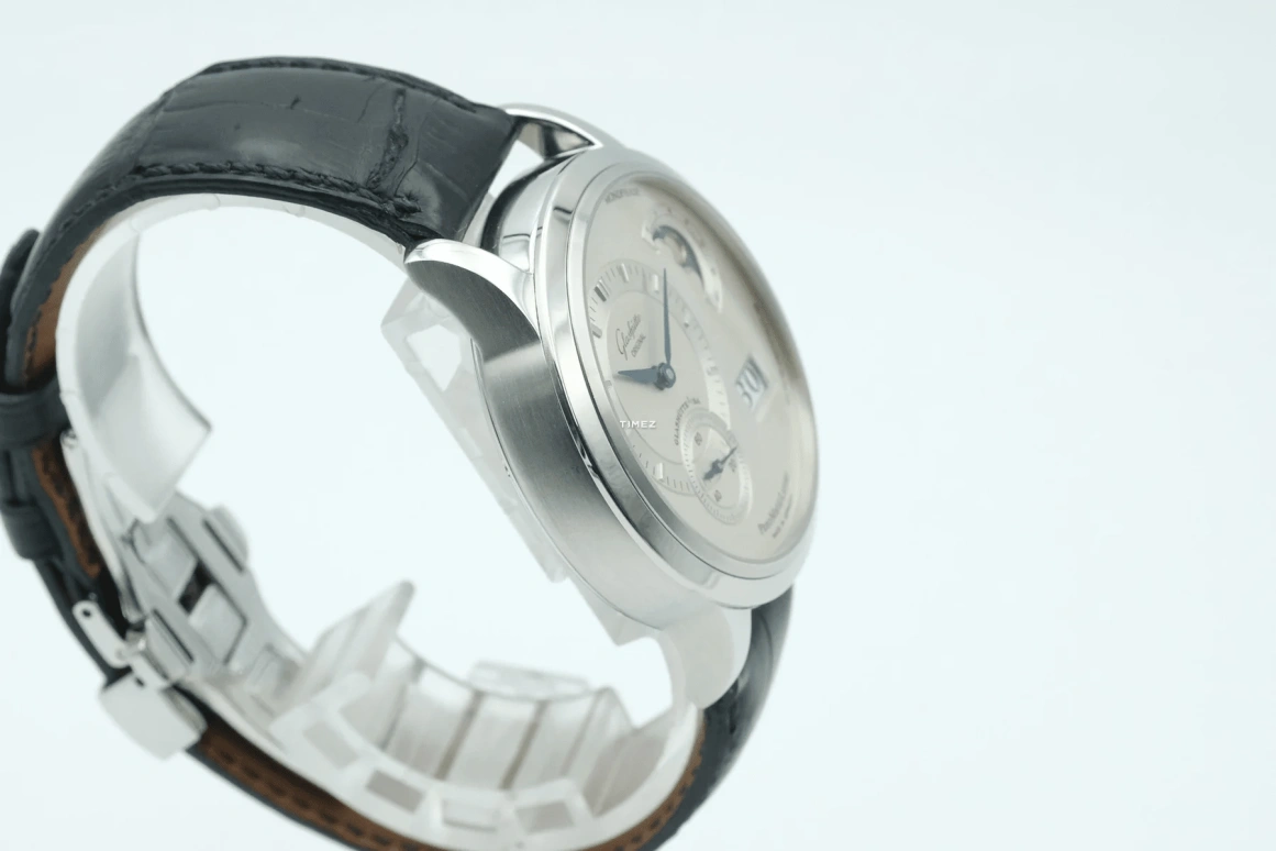 Glashütte Original,Pano 39.30mm,39.30mm,Stainless Steel,Silver White,Automatic,Moonphase,Big Date,90,90-02-05-02-04