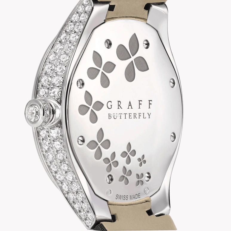 Graff,Butterfly 33mm,33mm,White Gold,Silver White,Quartz,Round,BF33WGDD