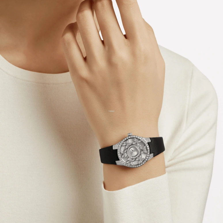 Graff,Butterfly 28mm,28mm,Stainless Steel,Platinum,Silver,Quartz,Sapphire,Crystal Glass,Round,BF28SPD