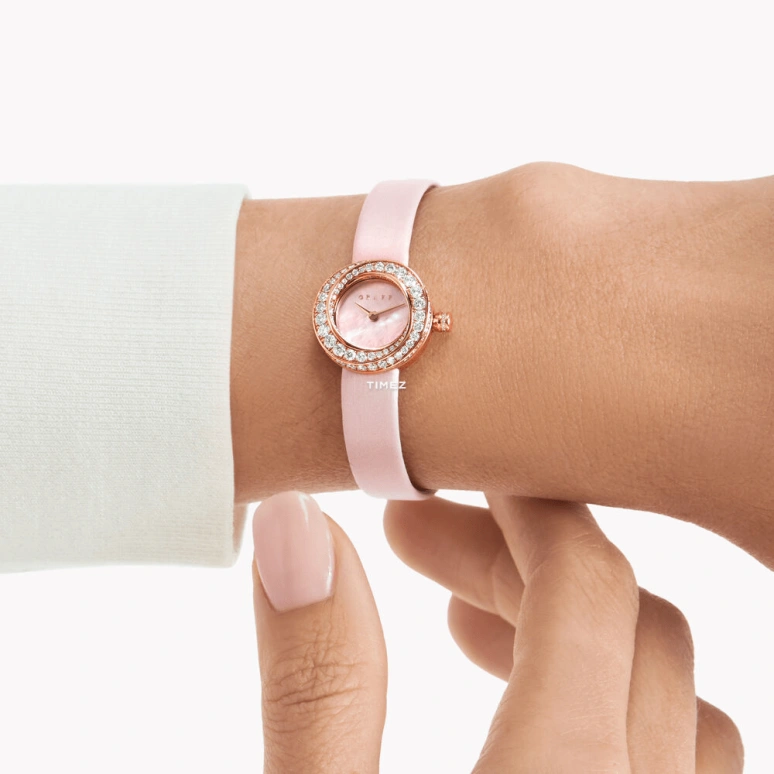 Graff,Spiral 19mm,19mm,White Gold,Rose Gold,Pink,Light,Quartz,Round,Rose Gold,GSP19PGDMPP