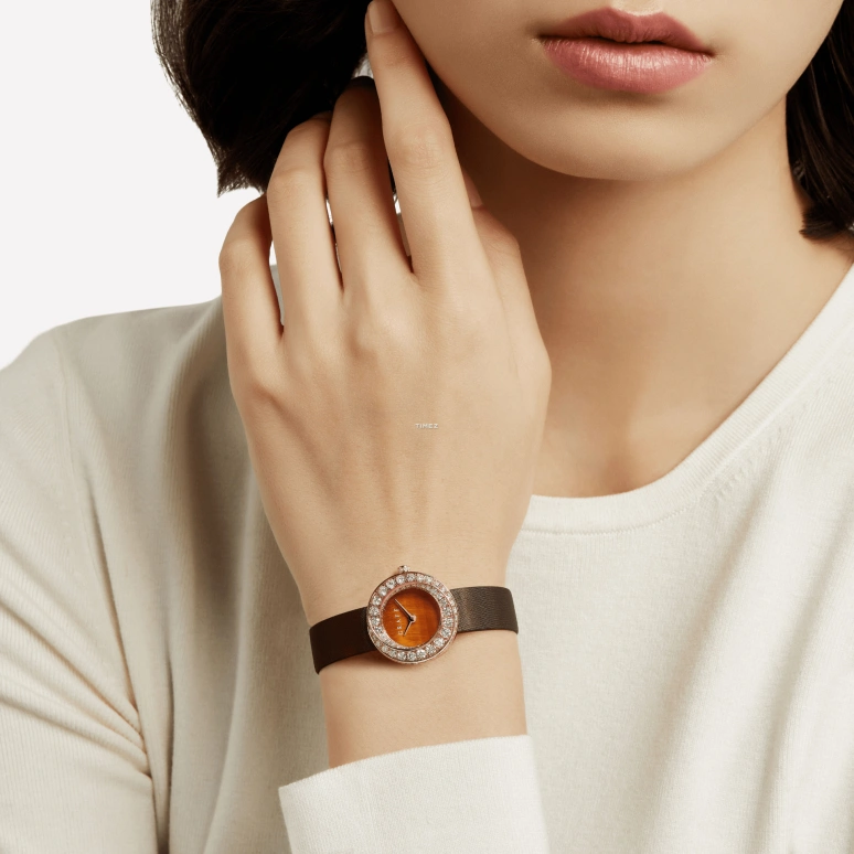 Graff,Spiral 23mm,23mm,Rose Gold,Orange,Brown,Quartz,Sapphire,Crystal Glass,Round,GSP23PGD