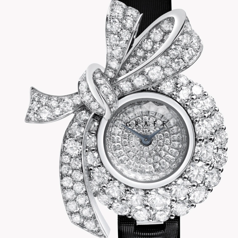 Graff,Tilda's Bow 22.50mm,22.50mm,White Gold,Silver White,Quartz,Round,GBW14WGDD