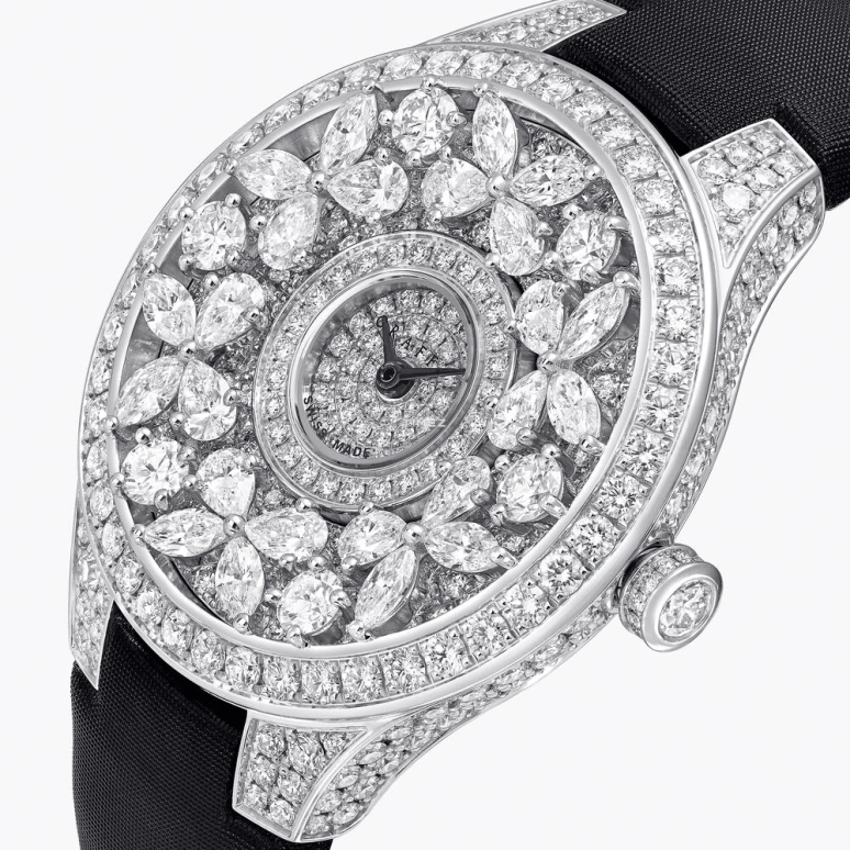 Graff,Butterfly 33mm,33mm,White Gold,Silver White,Quartz,Round,BF33WGDD