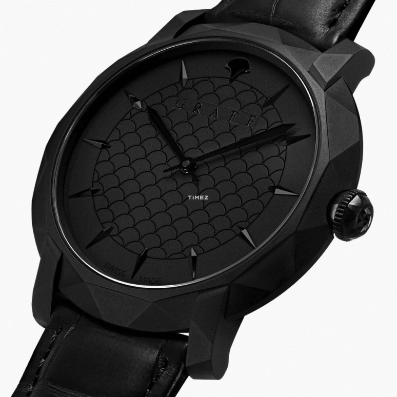 Graff,Other 43mm,43mm,Titanium,Black,Automatic,Sapphire,Crystal Glass,Round,GSU43DLCB2