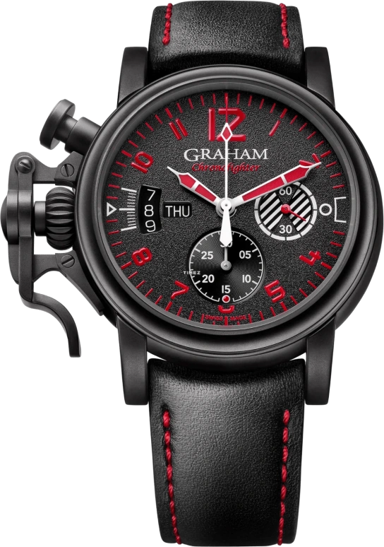 Graham,Chronofighter 44mm,44mm,Diamond-Like Carbon,Black,Automatic,Chronograph,Date,Day,2CVAB,2CVAB.B41A