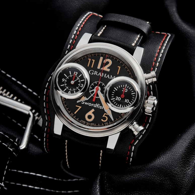 Graham,Swordfish 46mm,46mm,Stainless Steel,Grey,Automatic,Chronograph,Sapphire,Crystal Glass,2SXAS,2SXAS.B06A