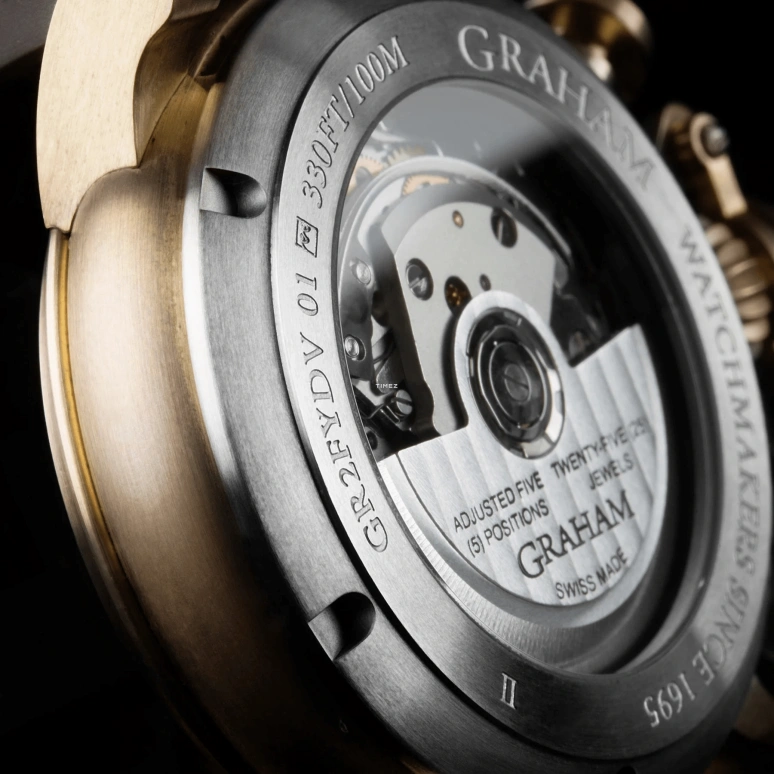 Graham,Chronofighter 44mm,44mm,Bronze,Blue,Automatic,Chronograph,Date,Day,2CVAK,2CVAK.U01A