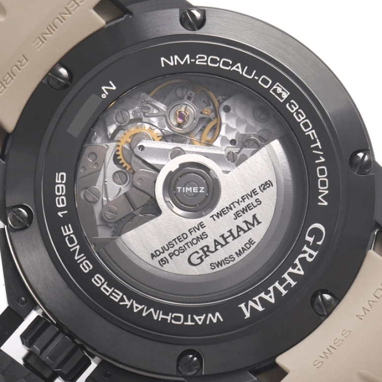 Graham,Chronofighter 47mm,47mm,Ceramic,Carbon,Stainless Steel,Beige,Automatic,Chronograph,Day,2CCAU,2CCAU.E03A