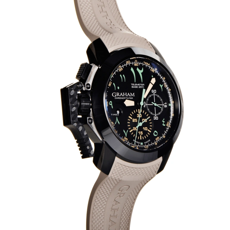 Graham,Chronofighter 47mm,47mm,Ceramic,Carbon,Stainless Steel,Black,Automatic,Chronograph,Day,2CCAU,2CCAU.B12A.K93N