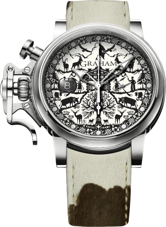 Graham,Chronofighter 47mm,47mm,Stainless Steel,Cream,Black,Automatic,Chronograph,Day,2CVDS,2CVDS.W01A