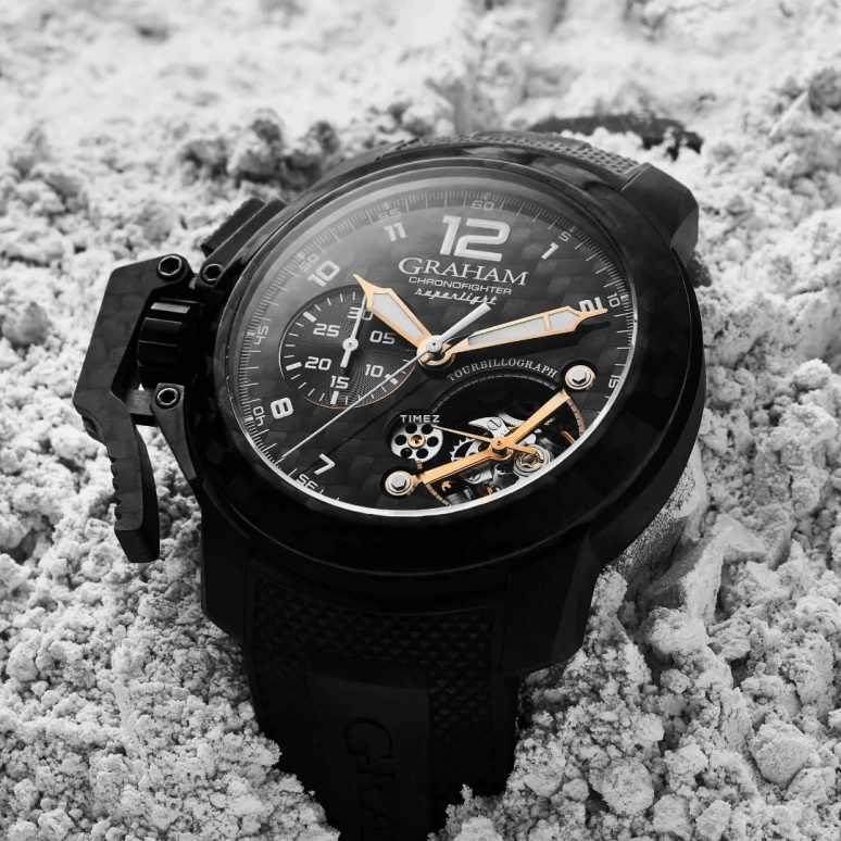Graham,Chronofighter 47mm,47mm,Carbon,Black,Automatic,Chronograph,Tourbillon,2CCBK,2CCBK.B35A-2