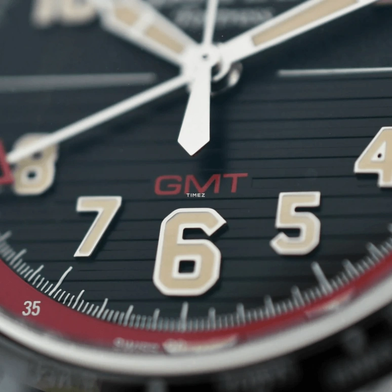 Graham,Fortress 44mm,44mm,Stainless Steel,Black,Red,Automatic,World Time,Sapphire,Crystal Glass,2FOBC,2FOBC.R01A