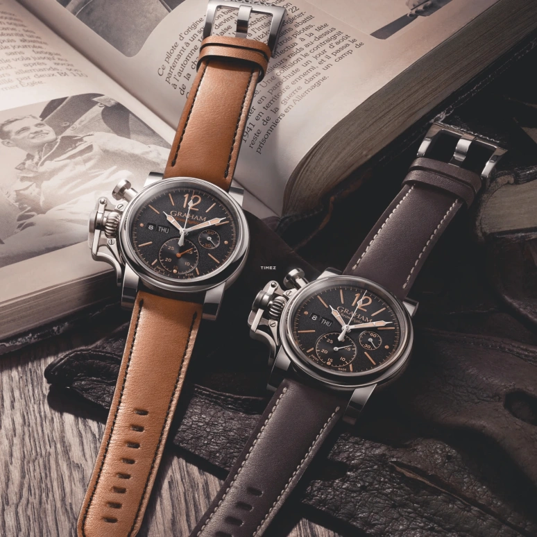 Graham,Chronofighter 44mm,44mm,Stainless Steel,Black,Automatic,Chronograph,Date,Day,2CVAS,2CVAS.B01A